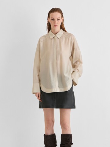 ROUGE EDIT Blouse in Grey: front