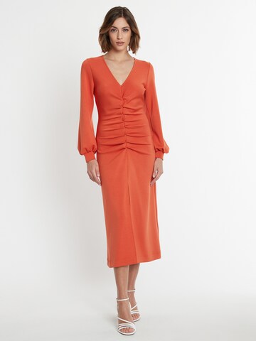 Ana Alcazar Jurk ' Sedona ' in Oranje: voorkant