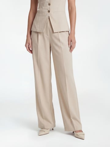AMALY Свободный крой Брюки со складками в Бежевый: спереди