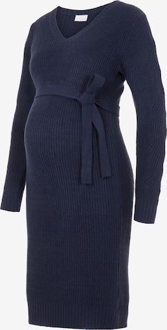 MAMALICIOUS Knitted dress 'Lina' in Blue: front