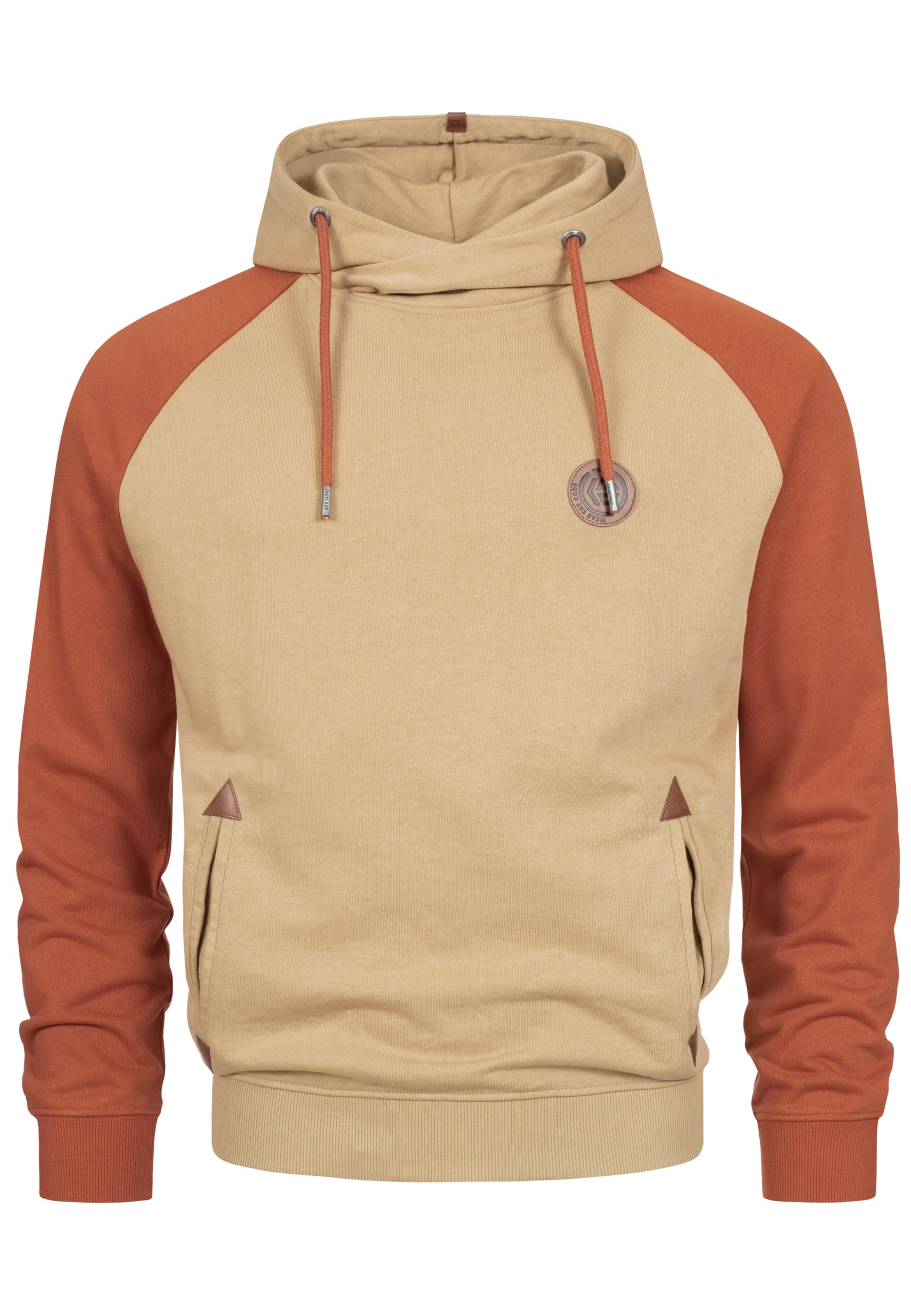 INDICODE JEANS Sweatshirt 'Rowland' in Beige: Vorderseite