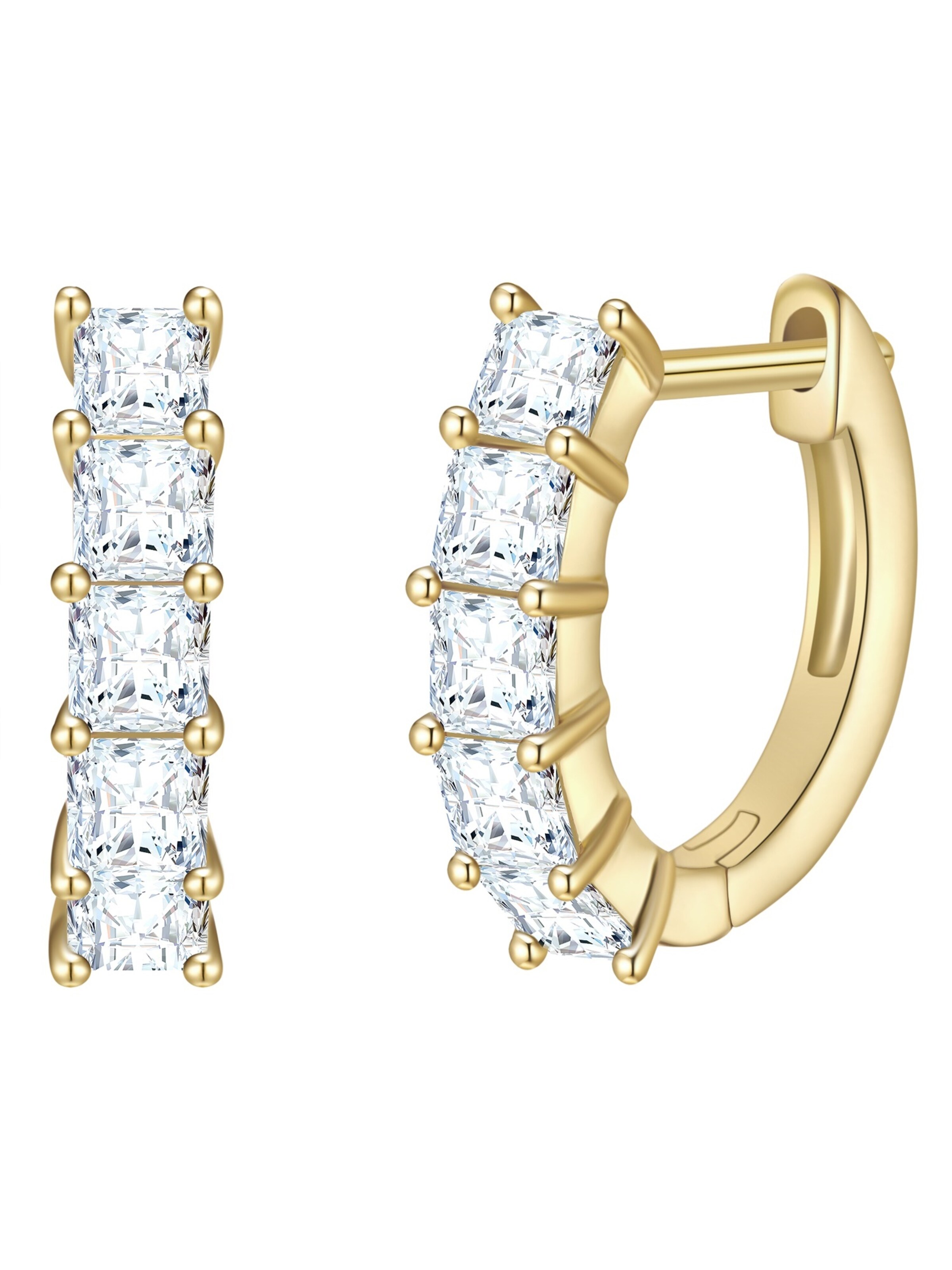 Boucles d'oreilles Yokoamii en or : devant