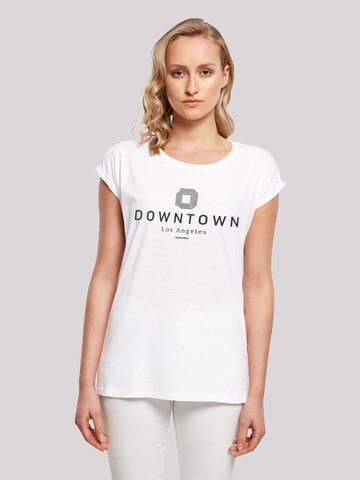 F4NT4STIC Shirt 'Downtown LA' in Wit: voorkant