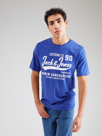 Tricou de la JACK & JONES pe albastru: față