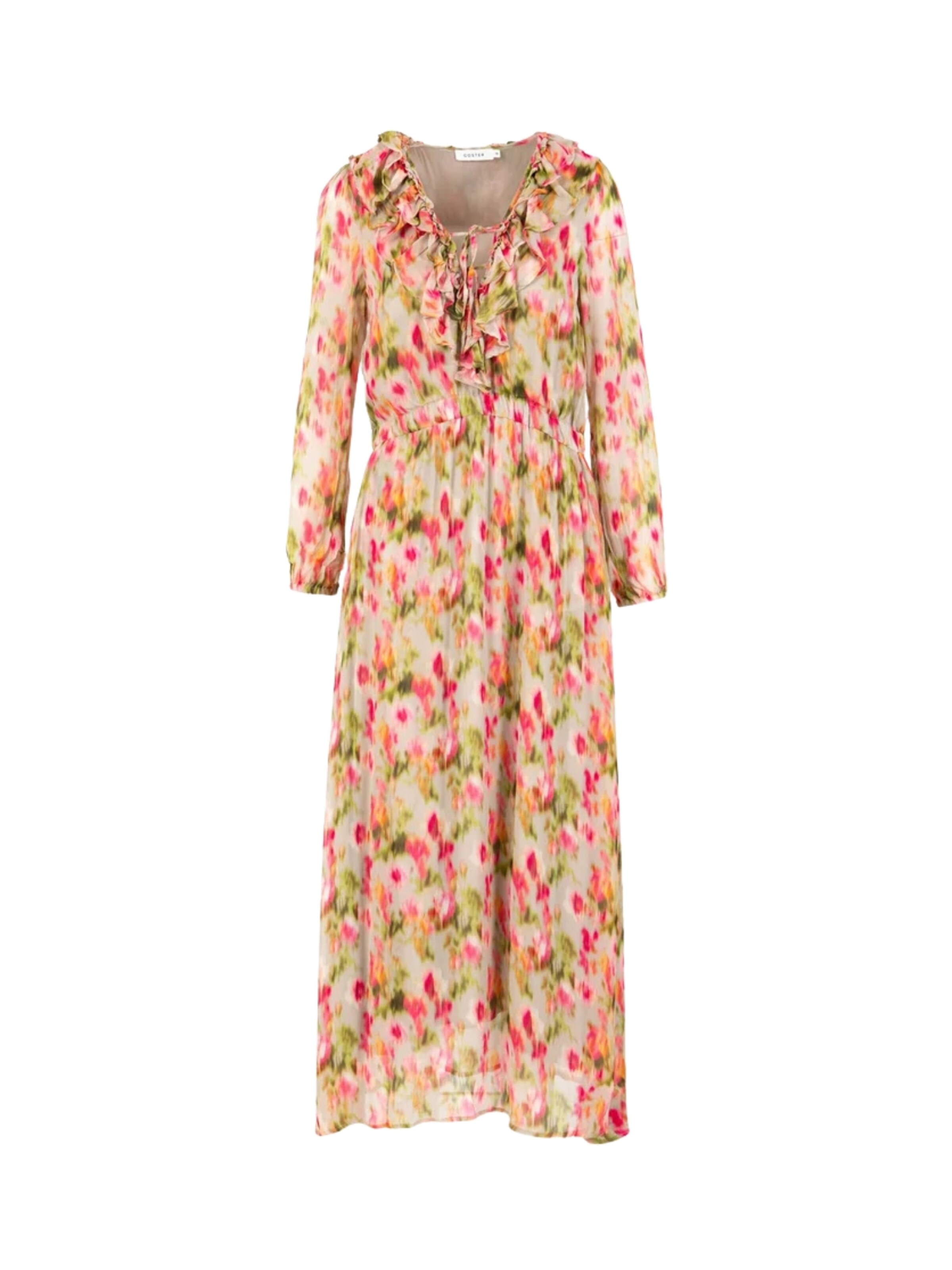 Rochie pe 34 Coster Copenhagen pe verde deschis / portocaliu / roz / alb, Vizualizare produs