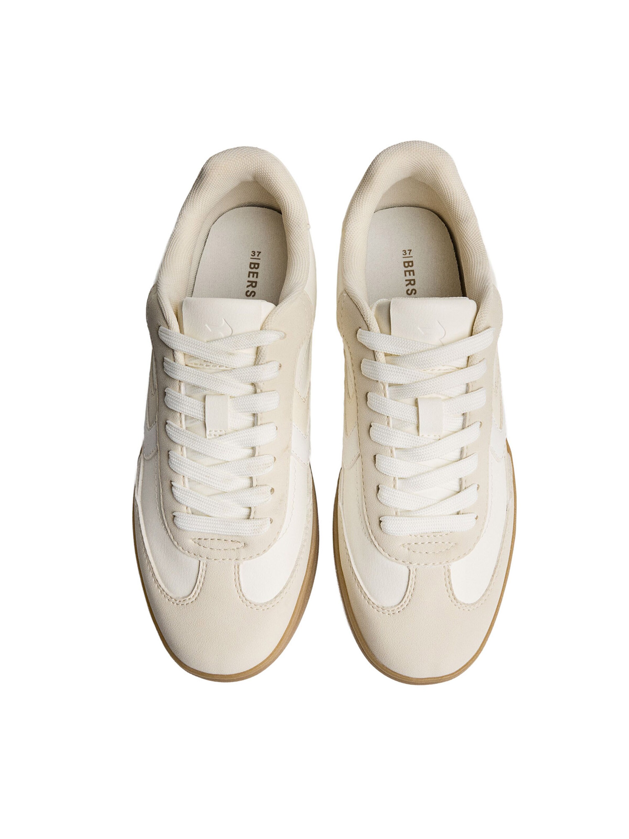 Baskets basses Bershka en blanc