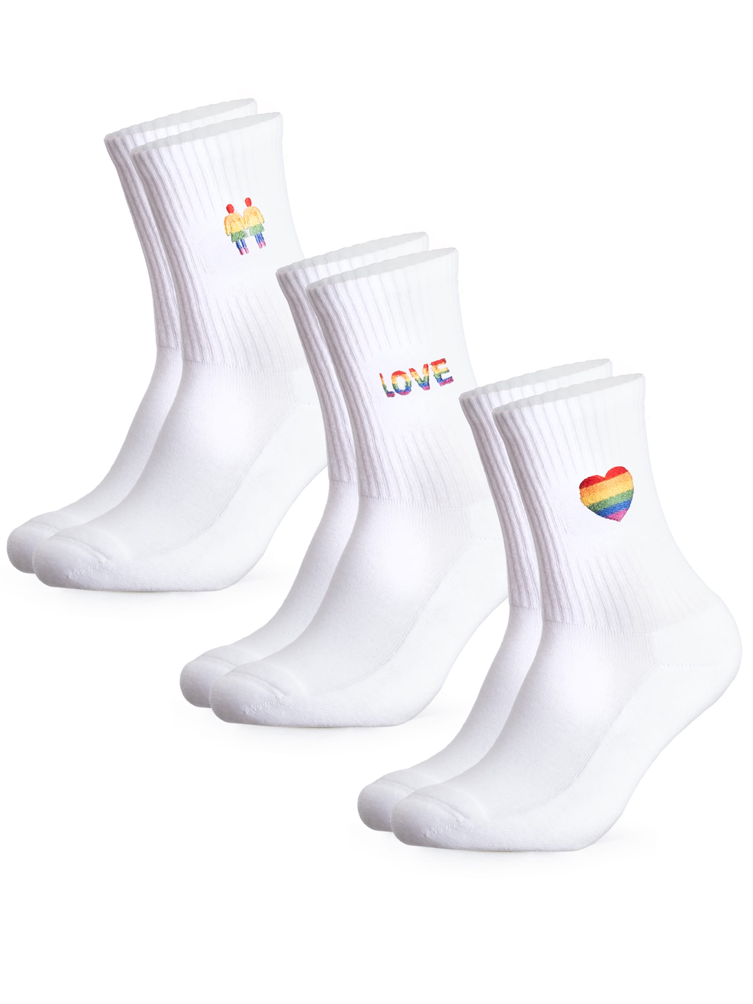 Occulto Socks 'Pride' in White: front