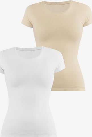 Janice T-Shirt ' Nysa ' in Beige: Vorderseite