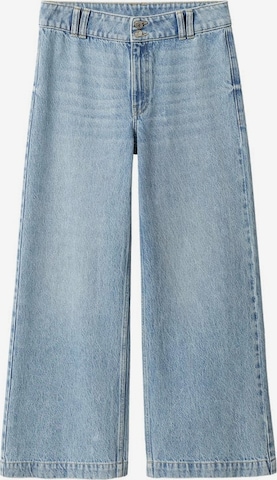 MANGO Wide leg Jeans 'Culotte' in Blauw: voorkant
