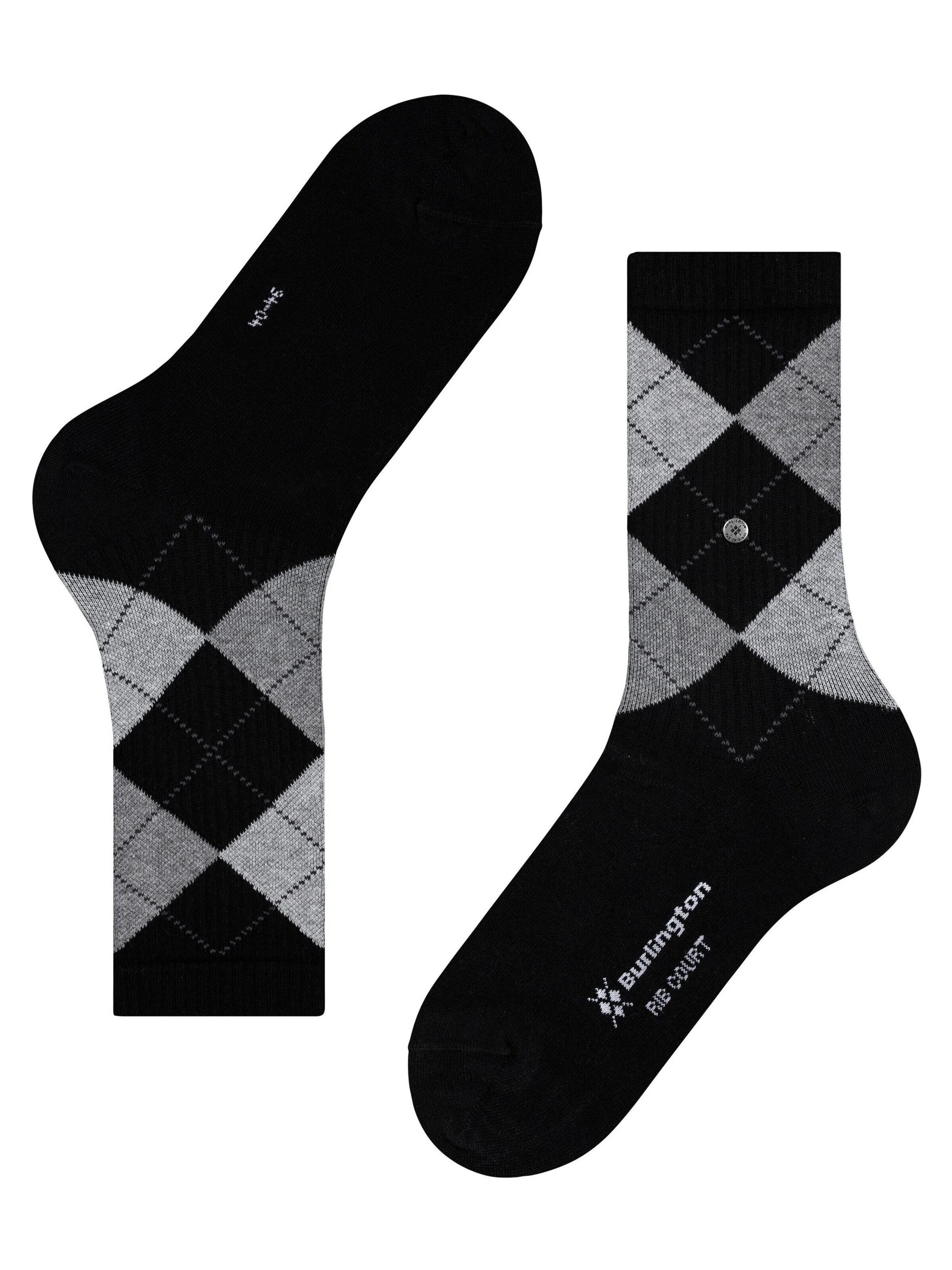 BURLINGTON Socks 'Rib Court' in Black
