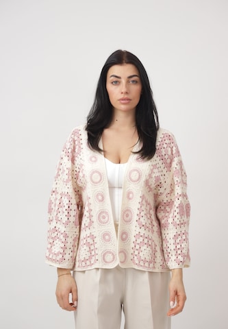 Cardigan Elara en rose : devant