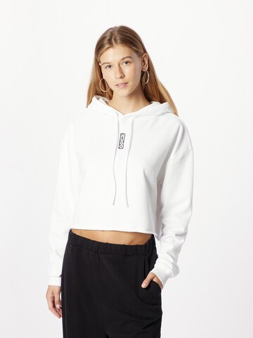 HUGO Sweatshirt 'Dephana' in Wit: voorkant