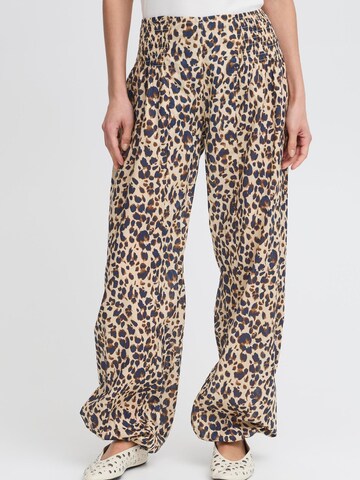 PULZ Jeans Tapered Trousers 'PZJill' in Brown: front
