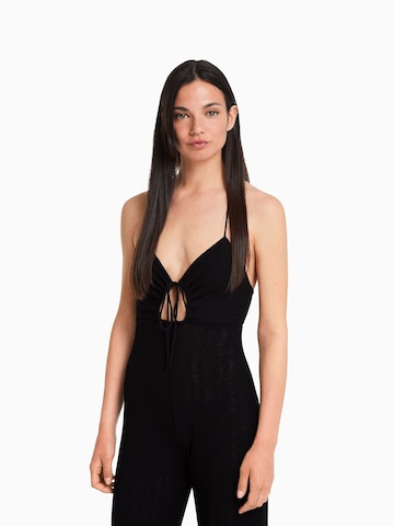 Bershka Jumpsuit in Zwart: voorkant