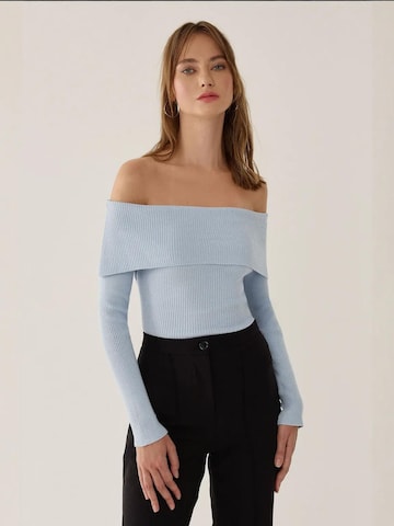 Hiccup Pullover in Blau: Vorderseite