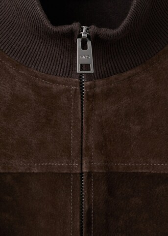 MANGO MAN Strickjacke 'Pecora' in Braun
