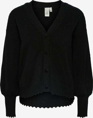 Y.A.S Knit Cardigan 'FONNA' in Black: front