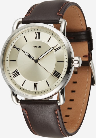 FOSSIL Analog klokke 'COPELAND' i brun: forside