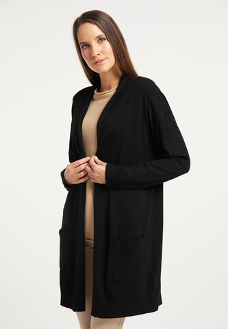 DreiMaster Klassik Strickjacke in Schwarz: Vorderseite