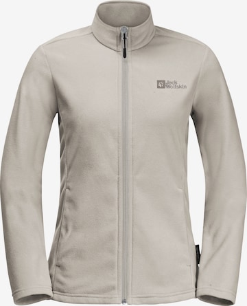 JACK WOLFSKIN Athletic Fleece Jacket in Grey: front