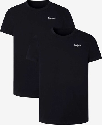 Pepe Jeans - Camiseta en negro: frente