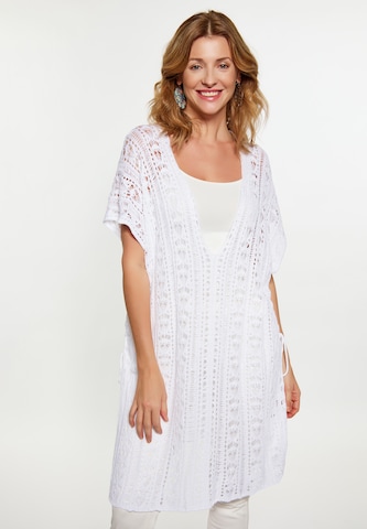 usha FESTIVAL Cape in White: front