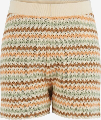 Pantaloni 'Venice' Pieces Petite pe bej deschis / maro / maro caramel / verde pastel, Vizualizare produs