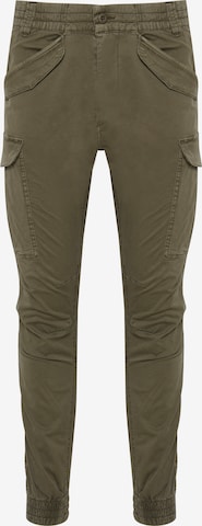 Pantalon cargo 'NUVA' INDICODE JEANS en vert : devant