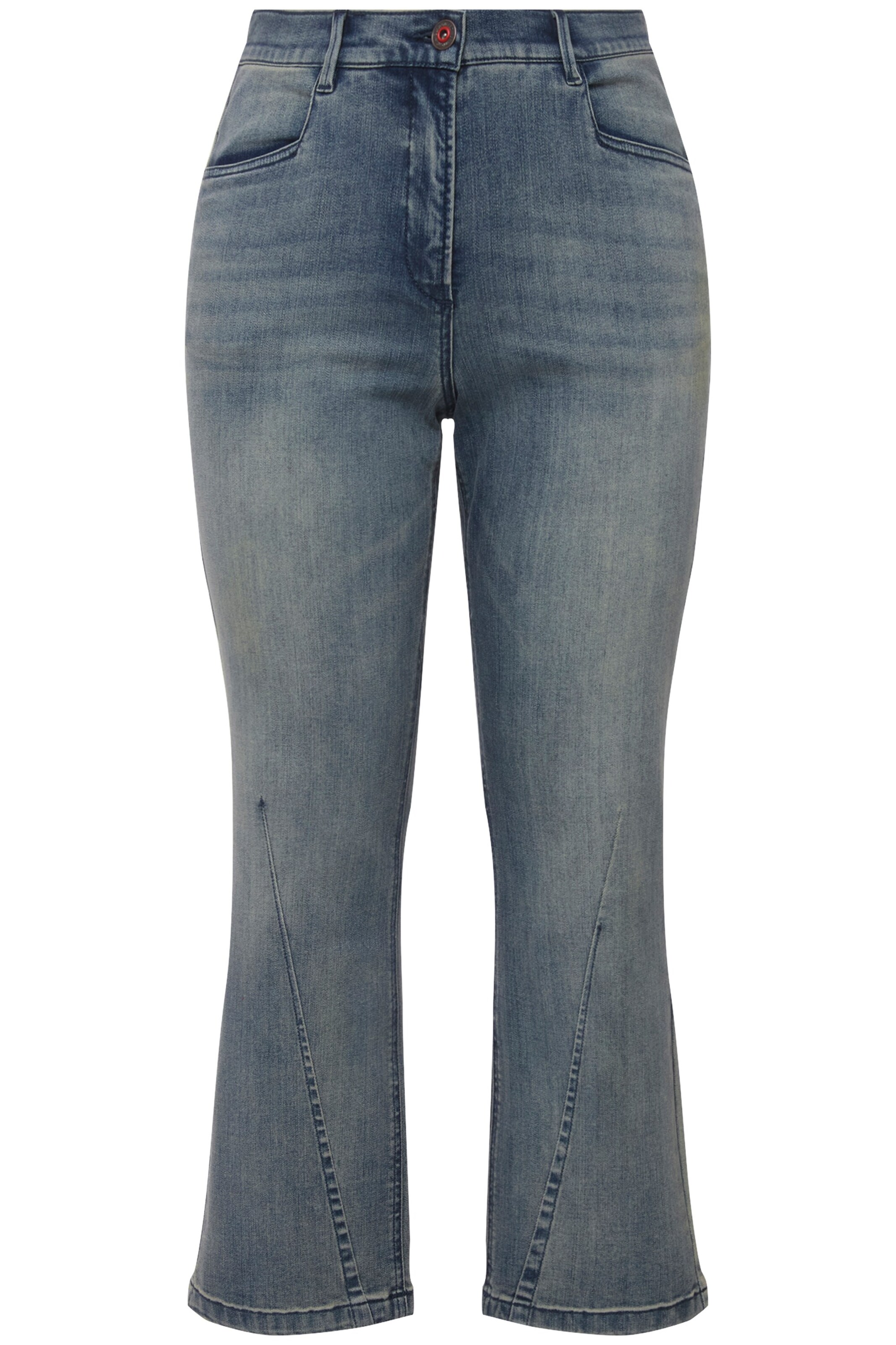 Ulla Popken Bootcut Jeans in Blau: Vorderseite