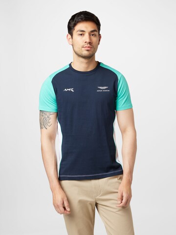 Hackett London T-shirt 'AMR' i blå: framsida