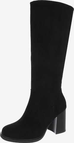 Ital-Design Stiefel in Schwarz: Vorderseite