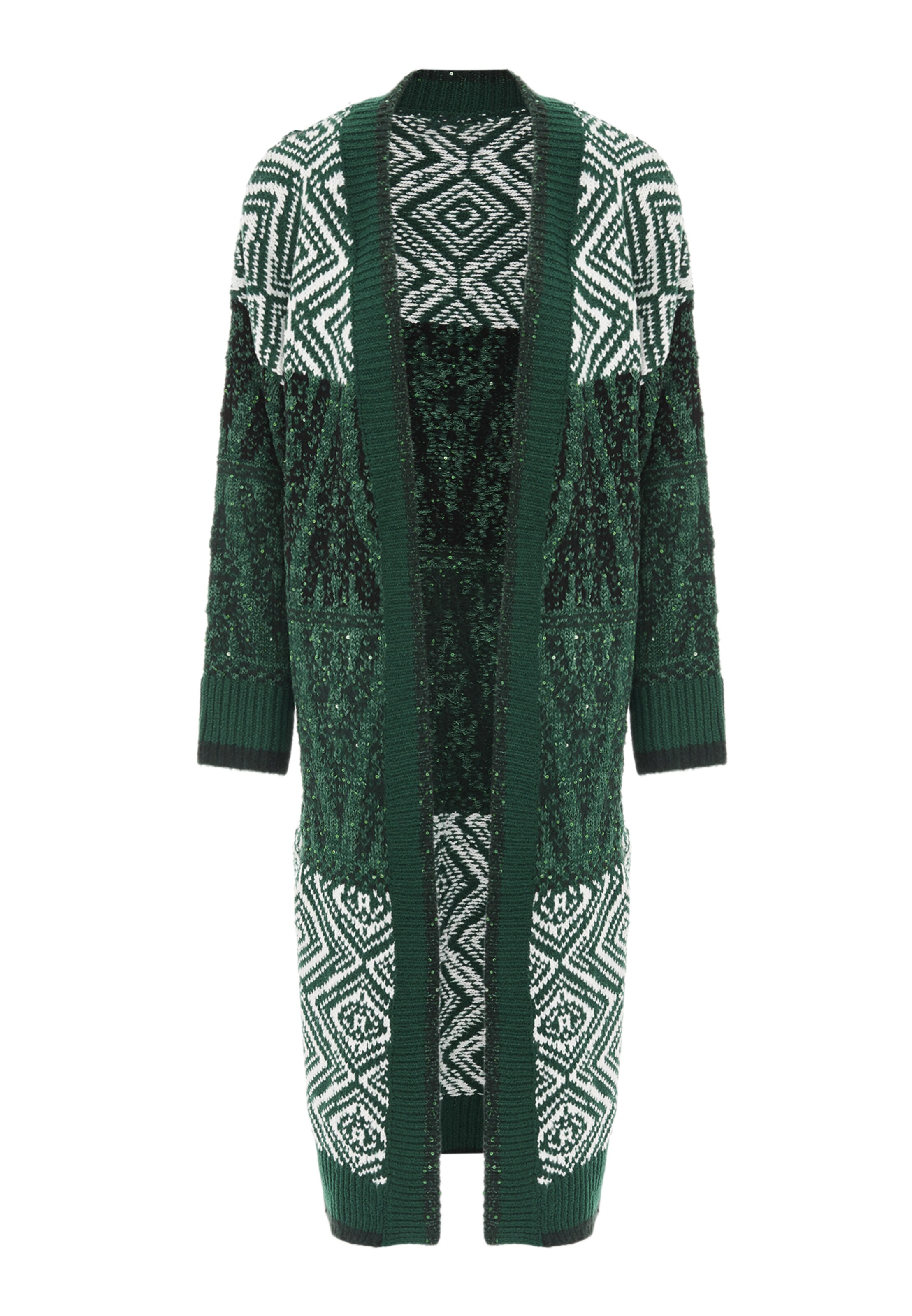 Jalene - Casaco de malha em verde: frente