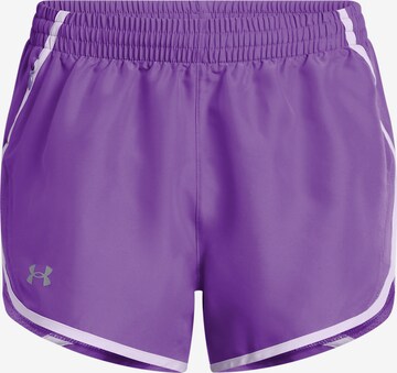 UNDER ARMOUR Sports trousers 'Fly By 3 ' in Purple: front