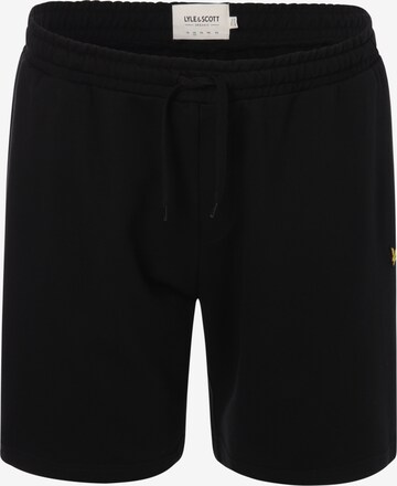 Lyle & Scott Big&Tall regular Παντελόνι σε μαύρο: μπροστά