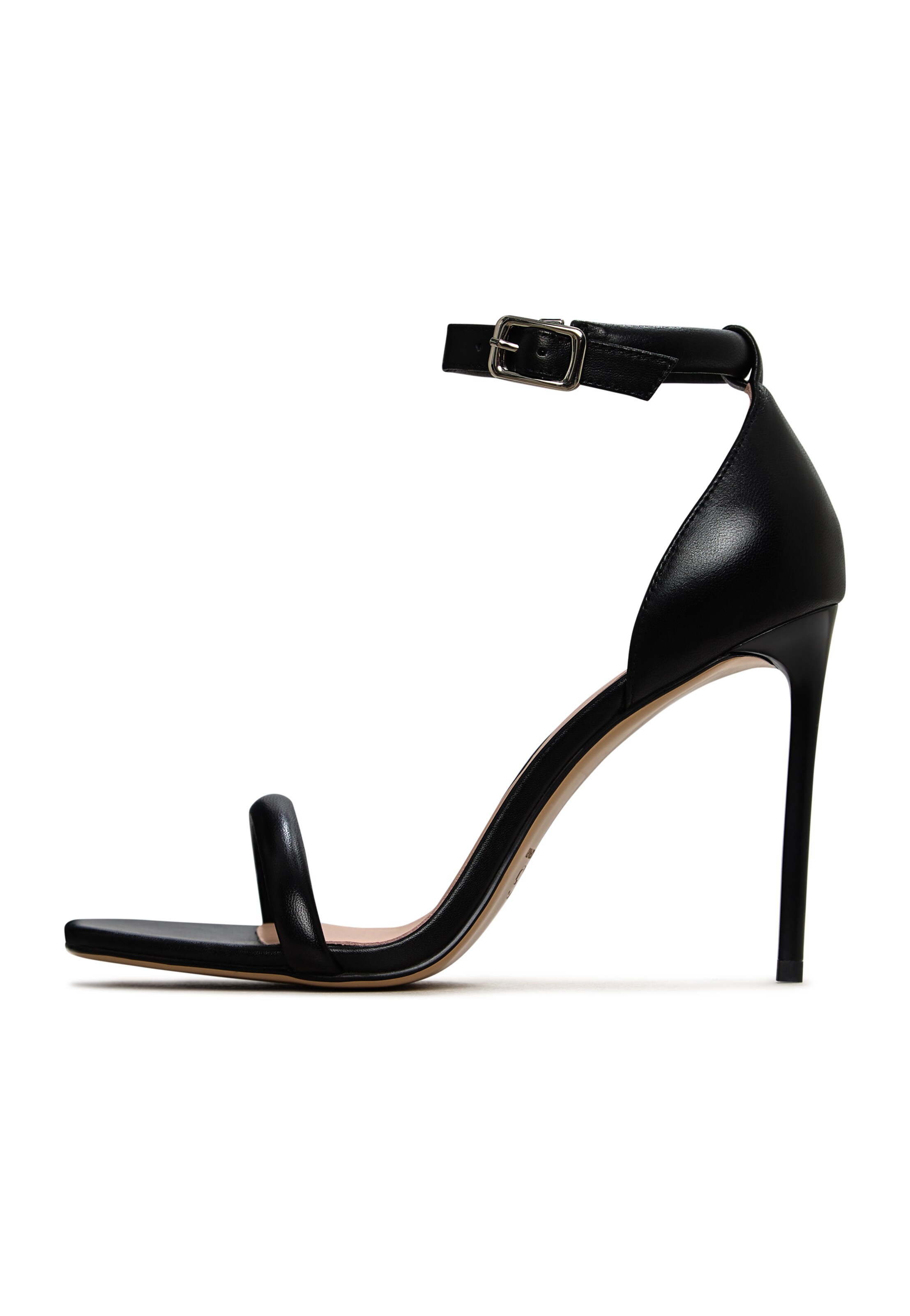 CESARE GASPARI Strap Sandals in Black: front