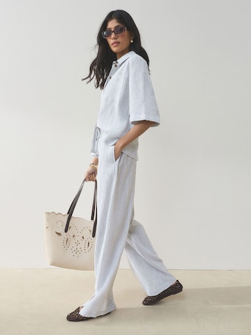 Wide Leg Pantalon Next en bleu