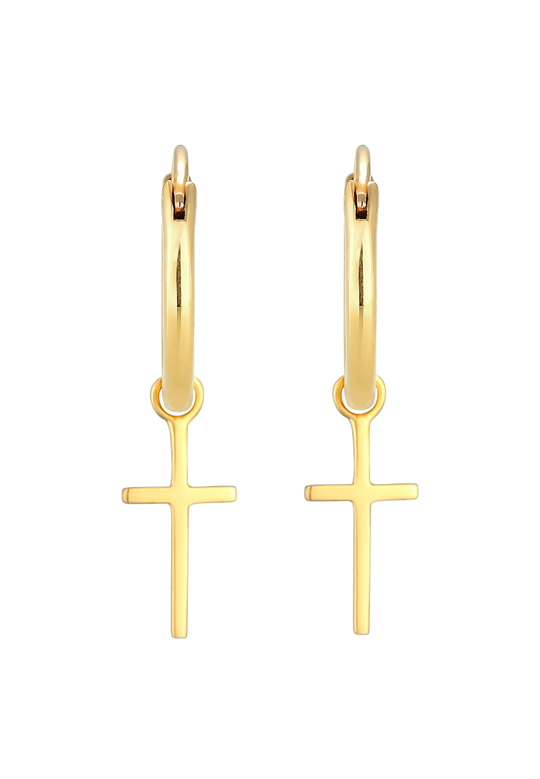 ELLI PREMIUM Ohrringe Kreuz in Gold