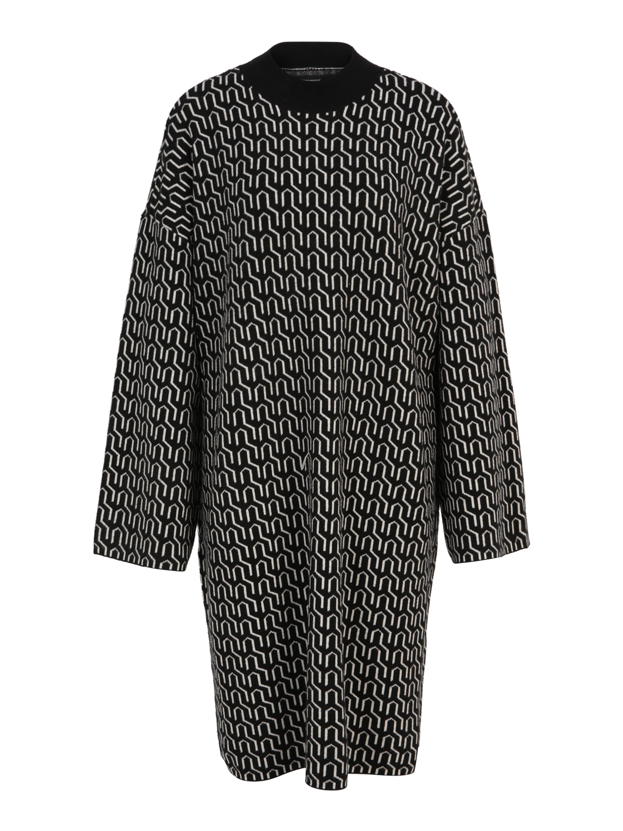 Vero Moda Tall Vestido de punto 'GOLD ART' en negro / blanco, Vista del producto