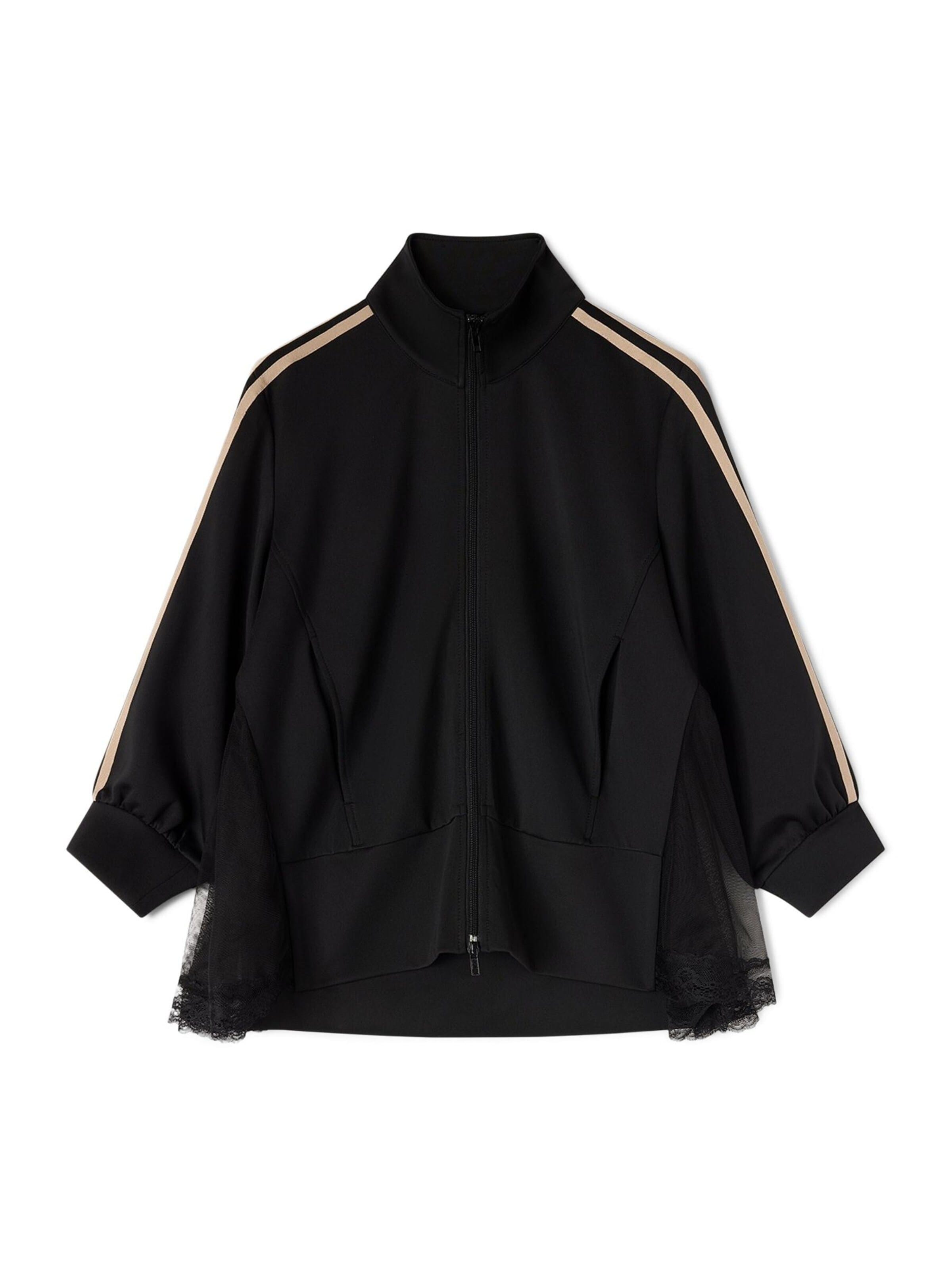 Veste de survêtement MOTIVI en noir : devant