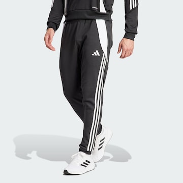 ADIDAS PERFORMANCE Tapered Workout Pants 'Tiro 24' in Black: front