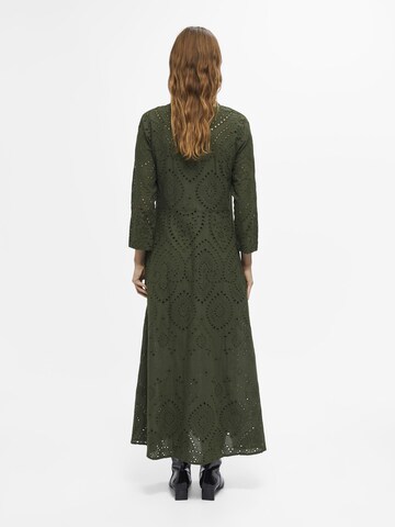 OBJECT Shirt Dress 'Broderie Anglaise' in Green