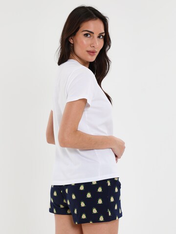 Threadbare Korte pyjama 'Zen' in Wit