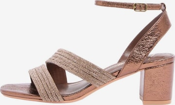 Sandales Lipsy en bronze : devant