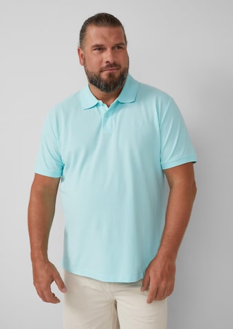 s.Oliver Men Big Sizes Shirt in Blue: front