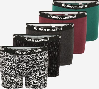 Boxeri Urban Classics Plus Size pe verde / roșu / negru / alb, Vizualizare produs