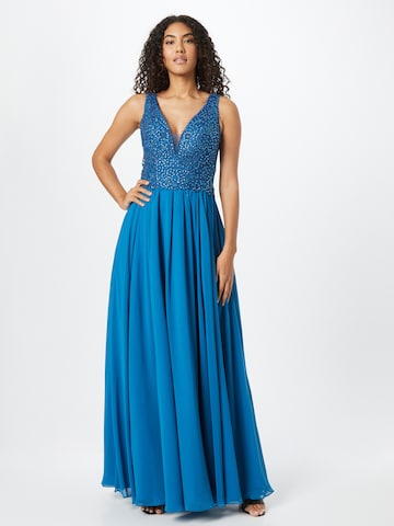 mascara - Vestido de noche 'MC181071' en azul: frente