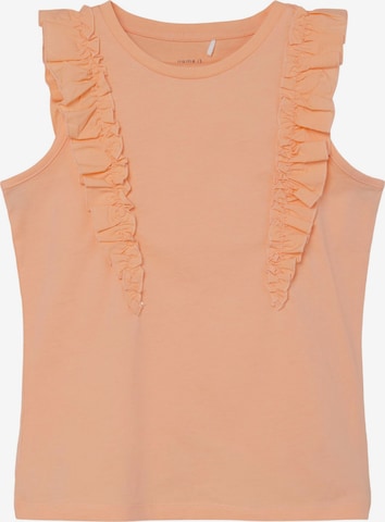 NAME IT - Blusa 'HELLA' em laranja: frente