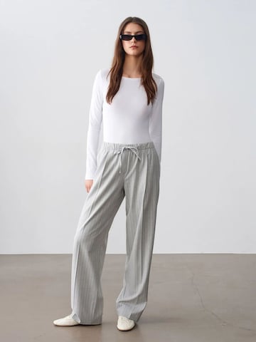 Dilvin Wide Leg Hose in Grau: Vorderseite
