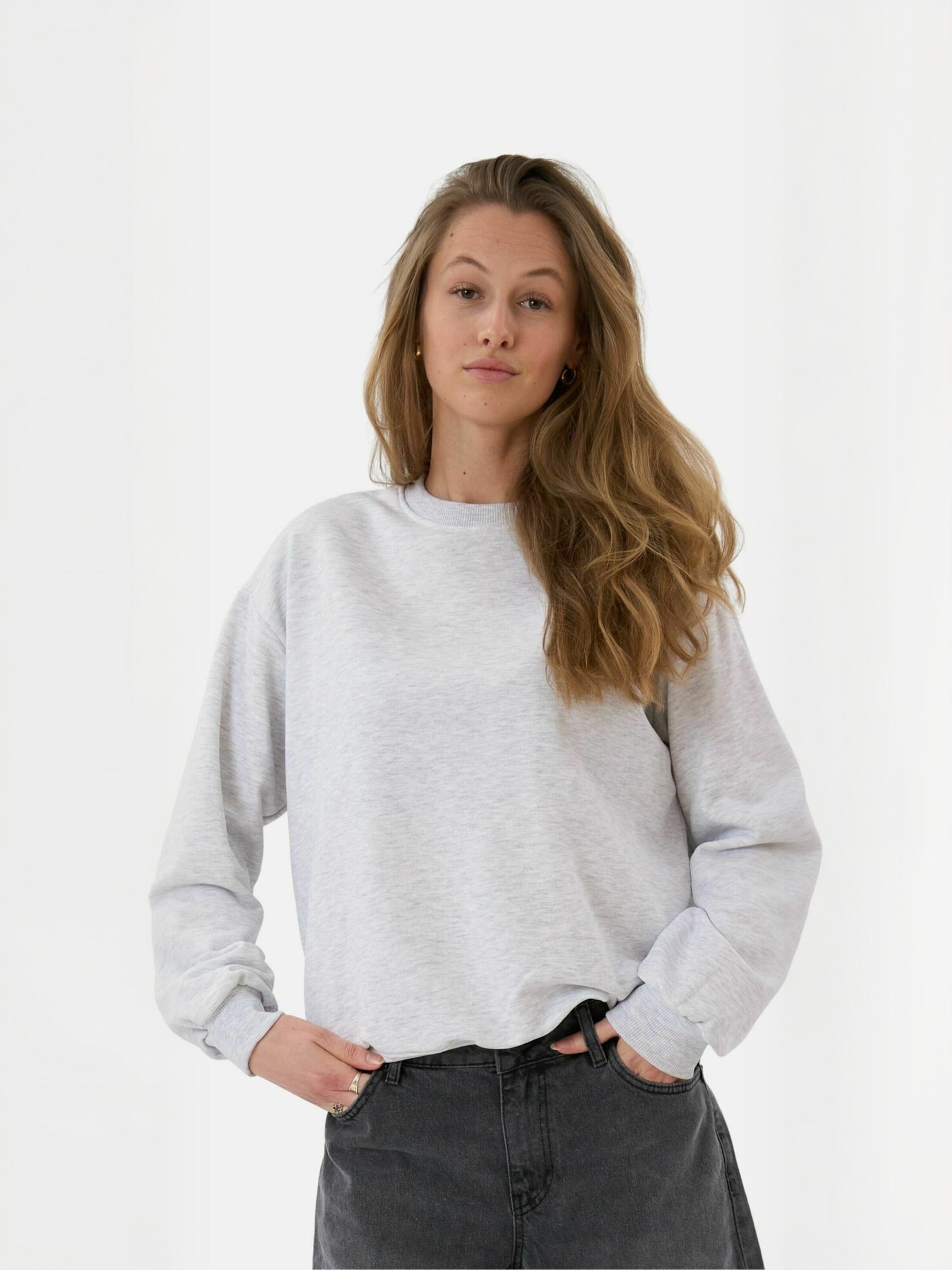 ITS MAY Sweater ' Haliey ' in Grau: Vorderseite