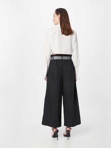 PINKO Wide leg Broek 'PUPA' in Zwart